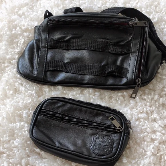 Black Leather Waist Bag - Picture 4 of 10